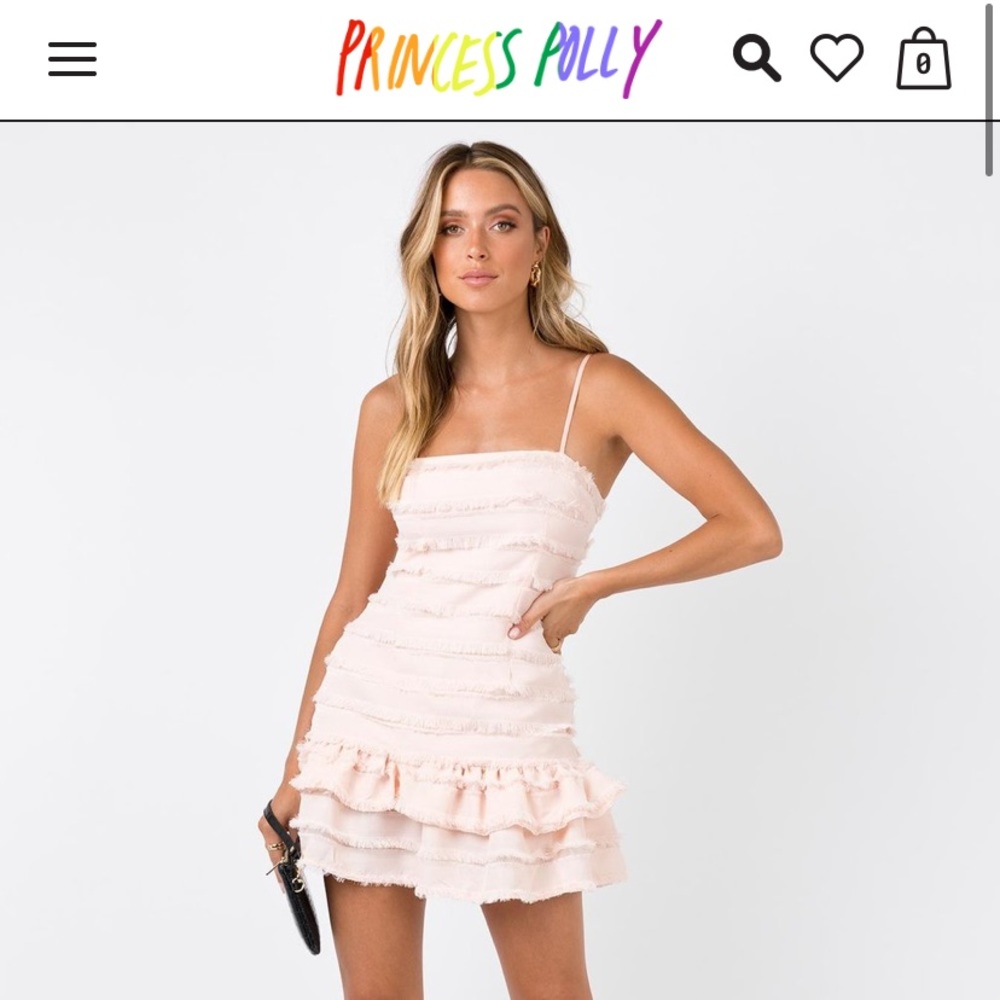 COPY - Princess Polly Molina blush mini dress